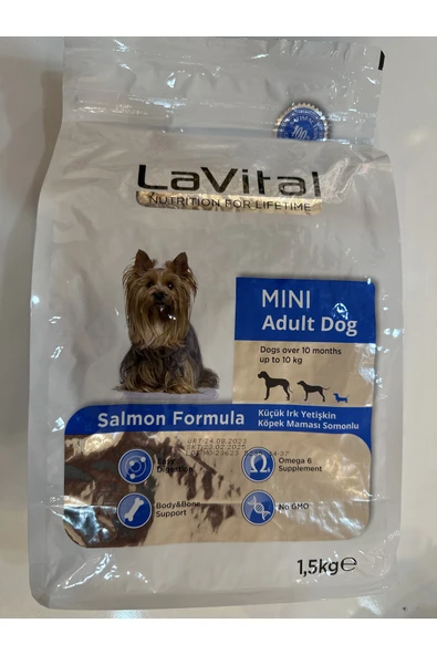 La Vital Mini Adult Somonlu Mini Irk Yetişkin Köpek Maması 1,5 Kg ürün görseli 1