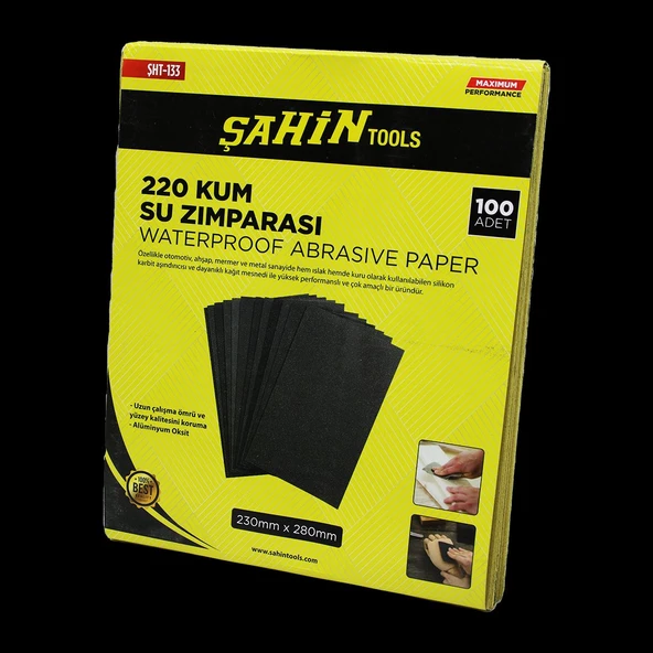 100 ADET 220 KUM KAĞIT SU ZIMPARASI GO53/03194 ürün görseli 1