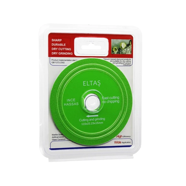 CAM KESME  YEŞİL HASSAS KESİCİ DİSK - TAŞLAMA  115X22X23X15MM GO53/03290 ürün görseli 1