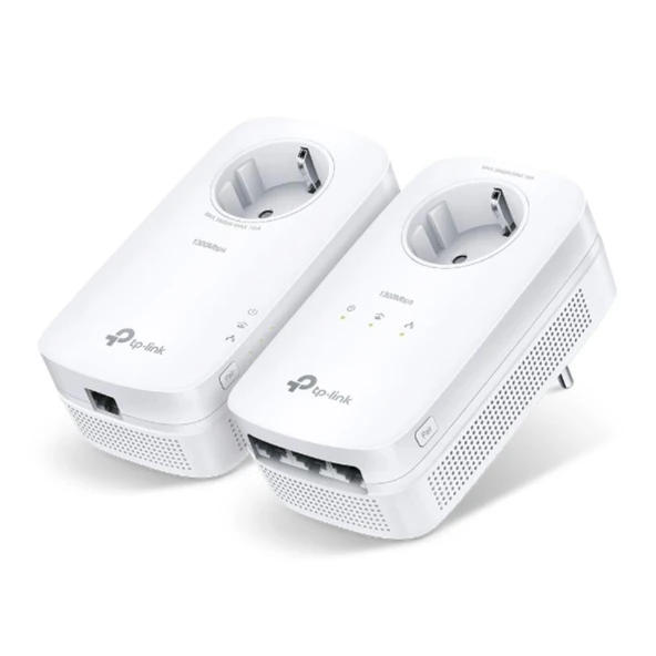 TP-Link TL-PA8033PKIT 1300 Mbps 3 Portlu Priz Soketli Powerline Adaptör ürün görseli 1