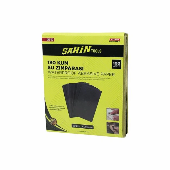 100 ADET 180 KUM KAĞIT SU ZIMPARASI 230X280MM GO53/03198 ürün görseli 1