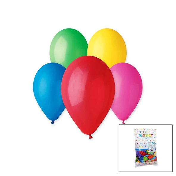 RENKLİ KLASİK BALON 10 İNÇ - 26CM - 100PCS GO53/03987 ürün görseli 1