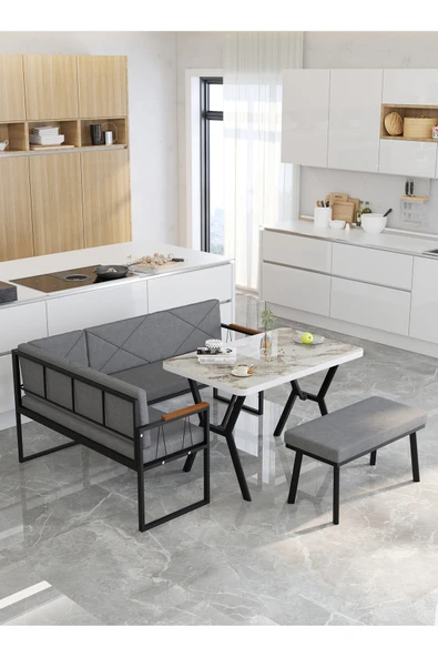 Src Serisi Balkon, Bahçe, Cafe, Köşe Takımı, Balkon Köşe Takımı - Efes Masalı - Koyu Gri ürün görseli 1