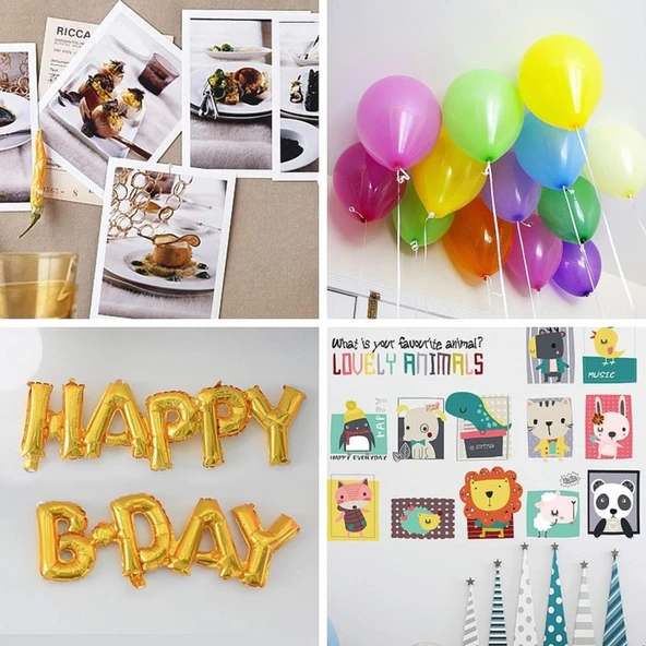 Sticker Damla Model Çift Taraflı Yapışkan Balon Yapıştırıcısı GO53/03989 ürün görseli 1