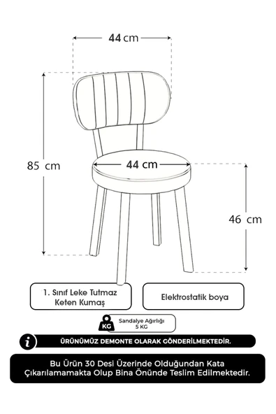 PTTAVM: Mygusi Azra 90cm Atlantik Mutfak Masası, Mutfak Masası