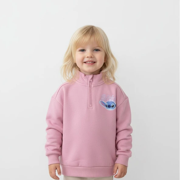 Stitch Kız Çocuk Sweatshirt - Resim 5