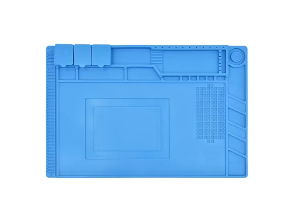 Isıya Dayanıklı Silikon Tamir Onarım Lehim Matı Pedi Magnetli-Antistatik (45X30 Cm), Tamir Matı ürün görseli 1