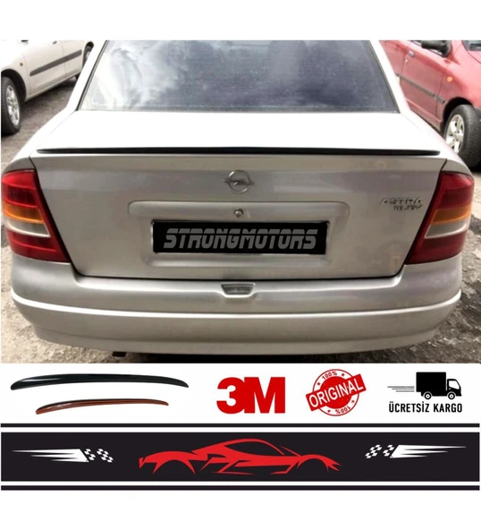 Sm Motors Spoiler Opel Astra G Bagaj Üzeri Çıta Spoiler Pianoblack 115Cm ürün görseli 1