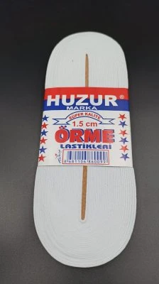 BEYAZ - 1.5CM PAÇA LASTİK YASSI GNİŞ 10MT. GO53/04920 ürün görseli 1