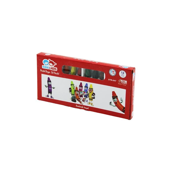 KIDS - KIDS STR-47 12PCS = 12 RENK PASTEL BOYA GO53/05061 ürün görseli 1