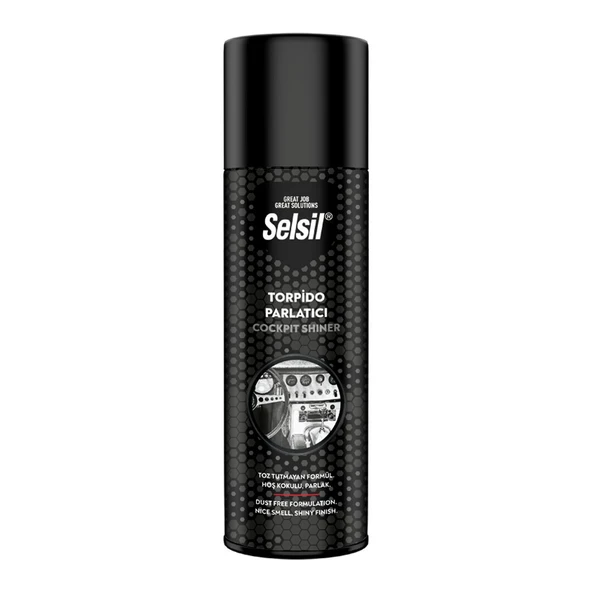 SELSİL OTO - ARAÇ TORPİDO PARLATICI SPREY 200ML HOŞ KOKULU - PARLAK - TOZ TUTMAYAN FORMÜL GO53/05211 ürün görseli 1
