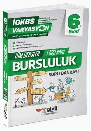 Gizli Yayınları 2025 6. Sınıf Varyasyon Bursluluk Tüm Dersler Soru Bankası ürün görseli 1