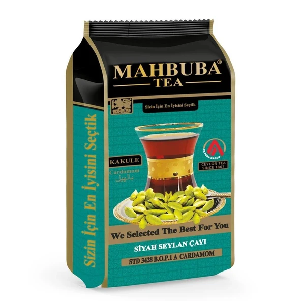 MAHBUBA KAKULE CARDAMOM AROMALI İTHAL SEYLAN SRİ LANKA CEYLON KAÇAK SİYAH YAPRAK ÇAYI 200 GR ürün görseli 1