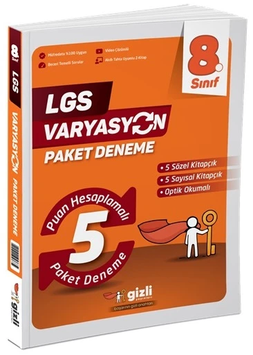 Gizli Yayınları 2026 8. Sınıf Lgs Varyasyon 5 Deneme ürün görseli 1