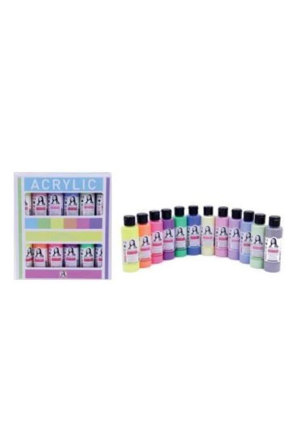 Südor Monalisa Akrilik Mixartcolors 12 x 70 ml Set Chalk + Neon ürün görseli 1