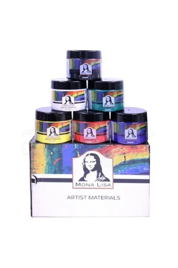 Mono Lisa Artist Chalky Akrilik Primary Colors 6 x 125 ml ürün görseli 1