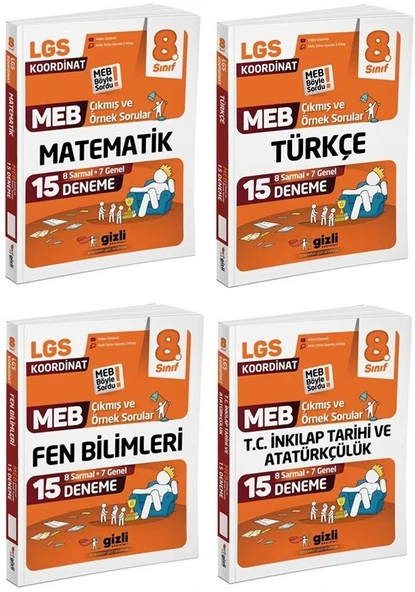 Gizli 2026 8. Sınıf Lgs Matematik + Türkçe + Fen + İnkılap Meb Çıkmış Ve Örnek Sorular Seti 4 Kitap ürün görseli 1