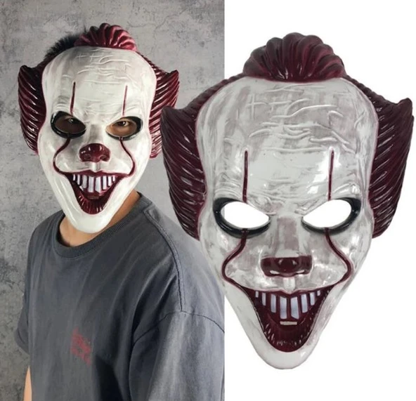 Plastik Joker Maskesi Killer Palyaço Maskesi GO-53-vice ürün görseli 1