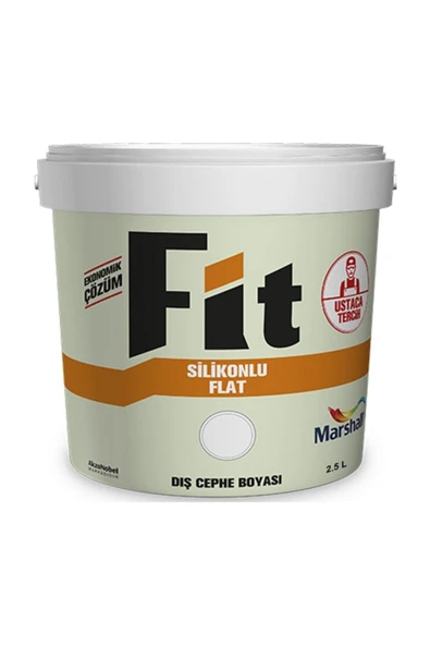 Fit Silikonlu Flat Dış Cephe Boyası 2.5LT=3.5KG BEYAZ-Kir tutmaz-Solmayan renkler-Kokusuz ürün görseli 1