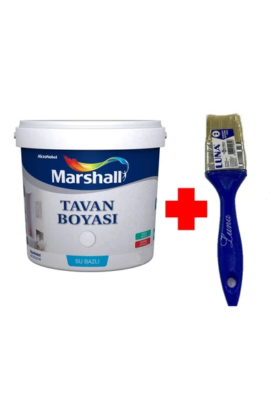 Tavan Boyası Beyaz 3,5 Kg Luna Kestirme Fırça No:2 Hediyeli ürün görseli 1