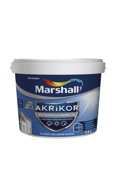 Akrikor Silikonlu + Akrilik Boya Gelin Teli 2,5 Lt. (3,5 Kg) ürün görseli 1