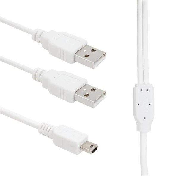 Powermaster USB 2 A Erkek-Mini USB 5 Pin 1 Metre Kablo ürün görseli 1