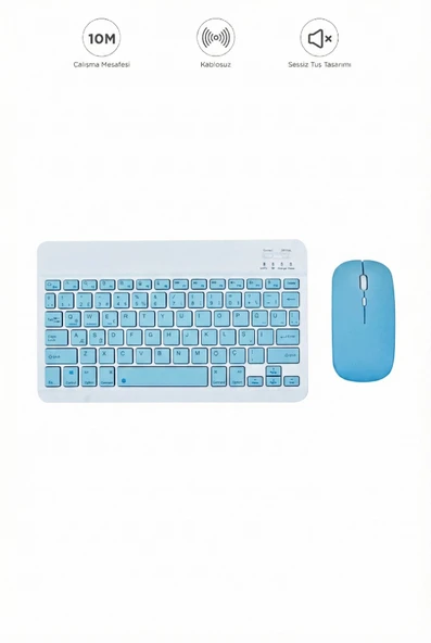TMK-04 Bluetooht Kablosuz Klavye Mouse Seti - Resim 7