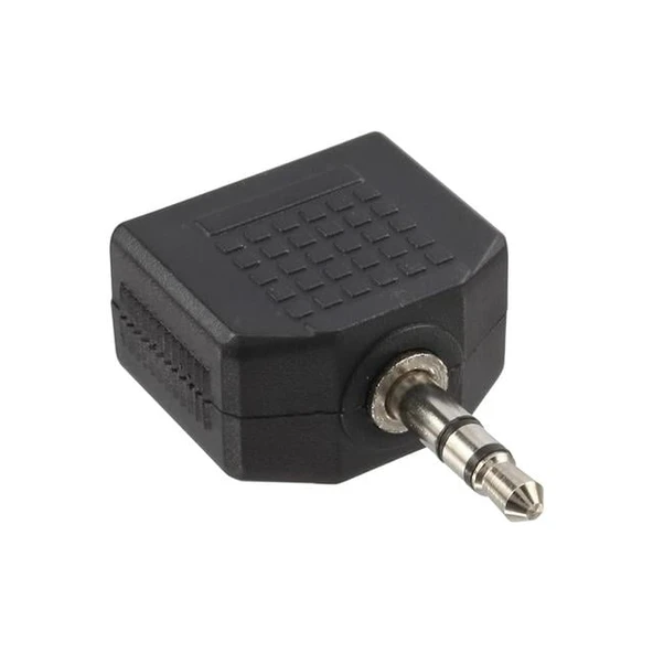 Powermaster 3.5 Mm Stereo Erkek - 3.5 Mm 2 Dişi Çevirici Jack ürün görseli 1