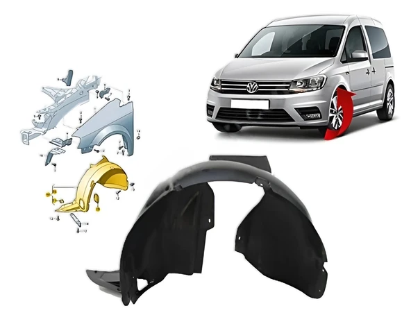Vw Caddy 2015 Sonrası Sol Çamurluk Davlumbazı 1.Kalite 2K5805911J ürün görseli 1