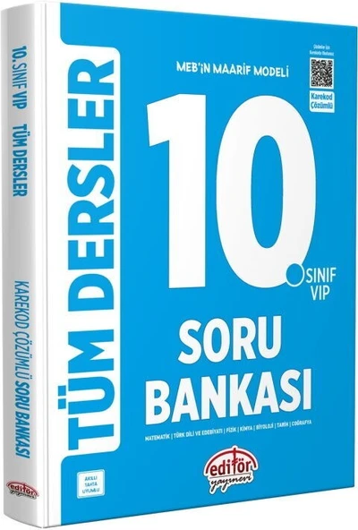 10. Sınıf VİP Tüm Dersler Soru Bankası Editör Yayınları ürün görseli 1