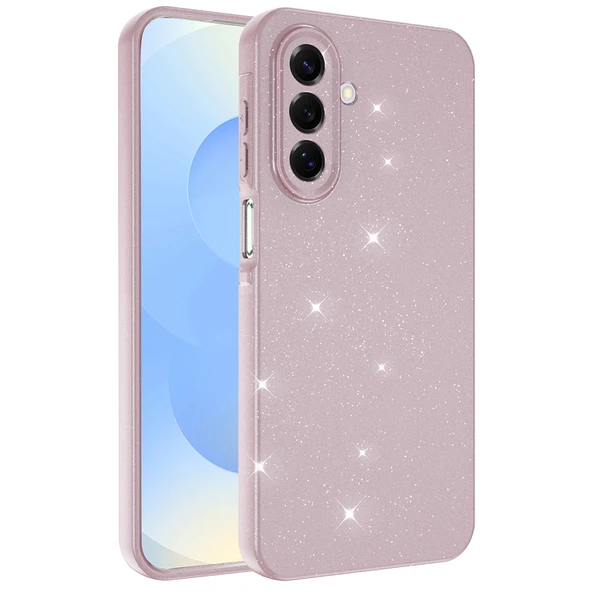 Galaxy A17 Kılıf Kamera Korumalı Simli Parıltılı Lüks Silikon ürün görseli 1