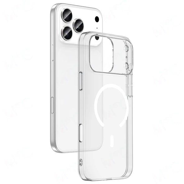 iPhone 17 Pro Max Kılıf Kamera Korumalı MagSafe Şarj Özellikli Lüx Şeffaf London Silikon Kapak ürün görseli 1