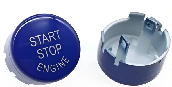 Bmw F10 F07 F06 F11 F12 F13 F01 LCI Start Stop Düğme Kapağı Mavi ürün görseli 1