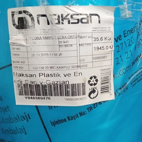 ABK PLASTİK Karpuz Sera Şeffaf Mulch 100 cm 20 Micron ürün görseli 1