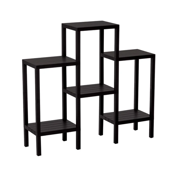 6 RAFLI - SİYAH MODÜLER ÜNİTE PLASTİK 108x100x29 cm (5250) ürün görseli 1