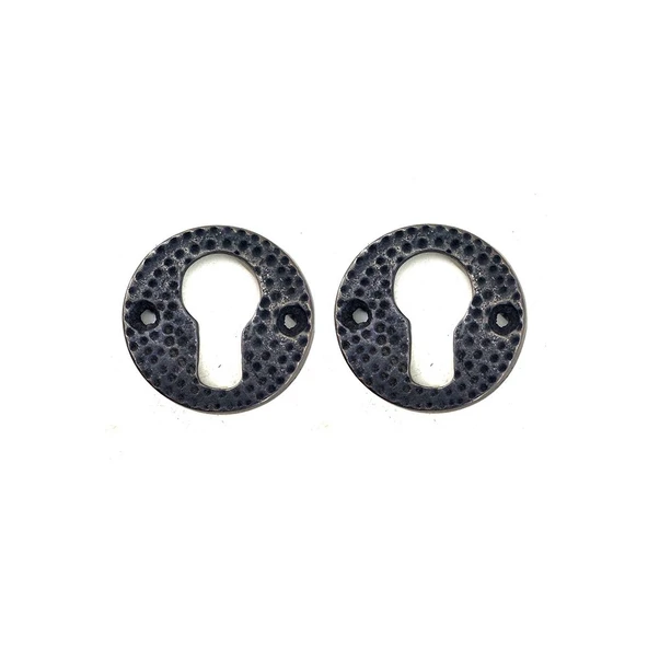 Antika Tarz Dekoratif Pirinç Oda Kilit Rozeti - 49mm, Oksit ürün görseli 1