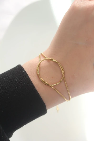 316L Çelik Gold Renk Düğüm Model Bileklik - TJ-BB6042 ürün görseli 1