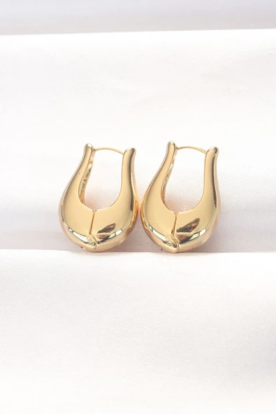 Pirinç Gold Renk Bombeli Küpe - TJ-BKP8878 ürün görseli 1