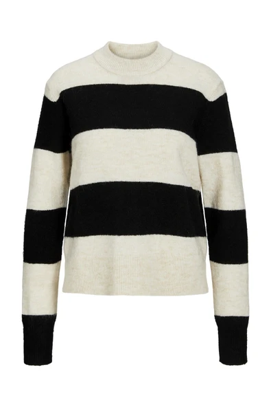 Jack&Jones JJXX Minimalist Çizgili Uzun Kol Crop Kazak - Günlük Şıklık ürün görseli 1