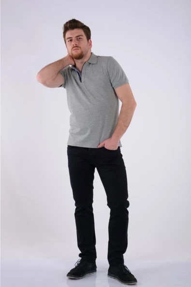 Desen Erkek Minimalist Polo Yaka Kısa Kol T-Shirt - Rahat ve Şık ürün görseli 1