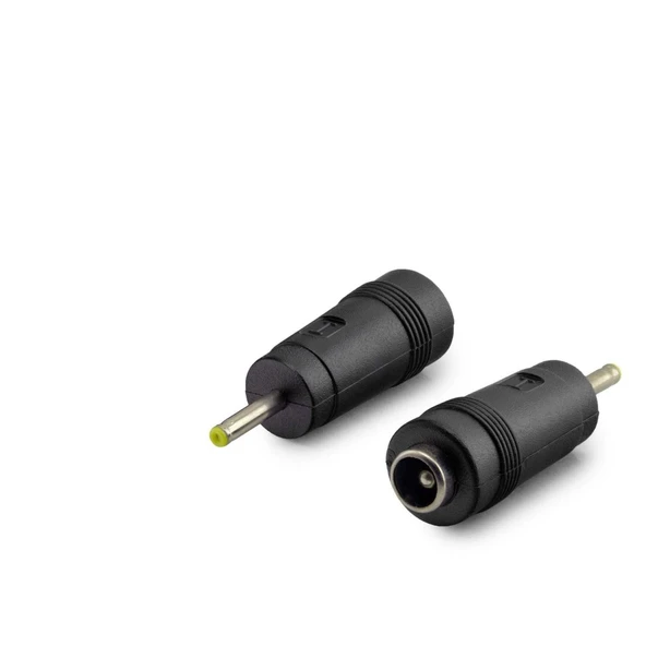 Notebook Adaptör Ucu Çevirici 5.5*2.5 (M) To 2.3*0.7 (F) 10Lu Paket Siyah HDX1338 ürün görseli 1
