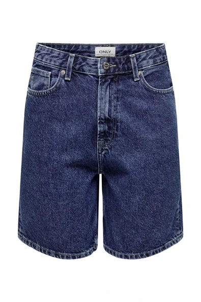 Only Yüksek Bel Midi Denim Şort - Vintage Tarzı - Günlük Kullanım ürün görseli 1