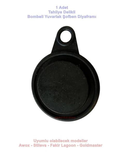 40mm Tahliye Delikli Bombeli Yuvarlak Şofben Diyafram Contası (Awox - Stilevs - Fakir Lagoon - Goldmaster Uyumlu) ürün görseli 1