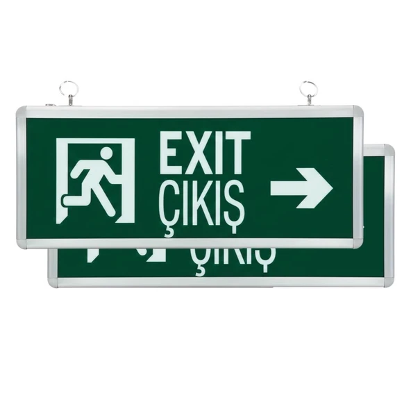 Horoz Robson HL330L 3 Watt 160 Lümen Şarjlı Acil Çıkış Sağ Sol EXIT Levhası Özellikleri (2'Li Paket) ürün görseli 1