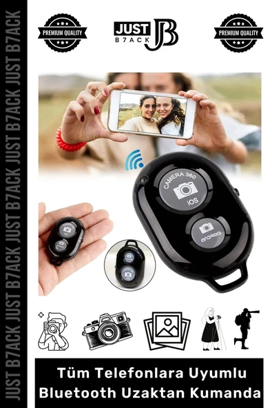 #UzaktanKumanda Bluetooth Tüm Telefonlara Uyumlu Pilli Fotoğraf Video Selfie Uzaktan Kumanda ürün görseli 1