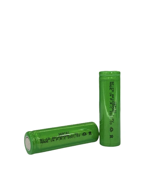 1.2V 1200 Mah - AA - Ni-Cd Şarjlı Pil - Başsız / Flat Head ürün görseli 1