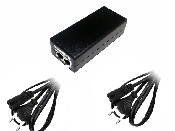 48V 0.5A 24W Gigabit POE Injector + Adaptör RETRO ürün görseli 1