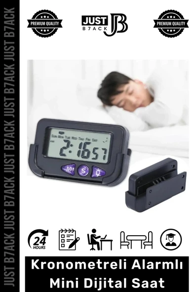 #KronometreliSaat Alarmlı Öğrenci Ders Pilli Sabitlenebilir Yapışkanlı Kronometre Mini Dijital Saat ürün görseli 1