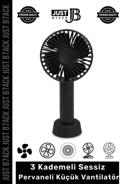 #MiniElFanı Usb Şarjlı 3 Kademeli Sessiz Taşınabilir Mini Fan Pervaneli Soğutucu Küçük Vantilatör ürün görseli 1