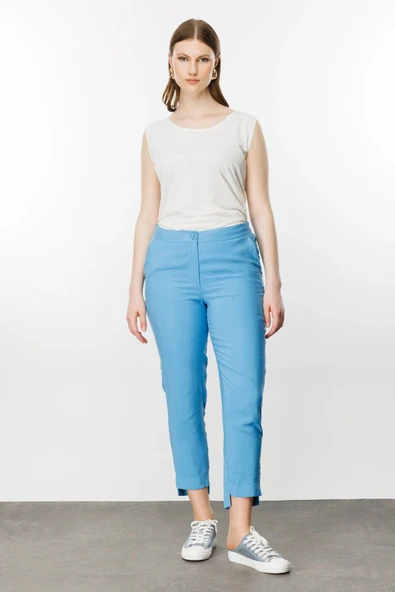 Ekol Kadın Crop Pantolon - Minimalist Günlük Stil - Hızlı Kargo ürün görseli 1